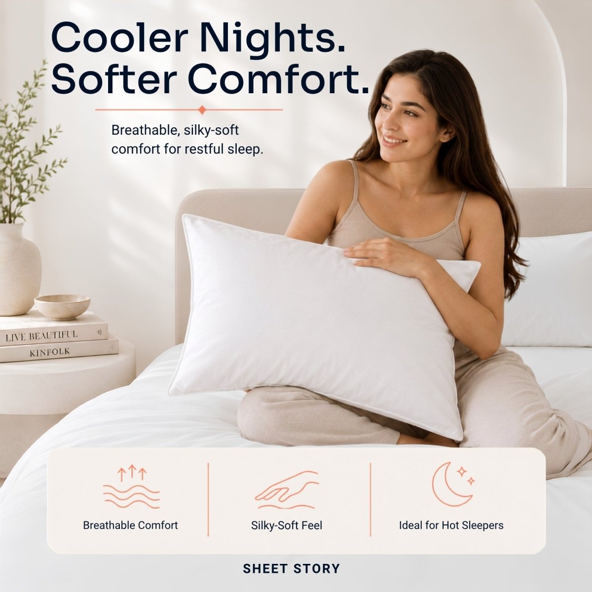 Ackly Bamboo - White Fitted Sheet