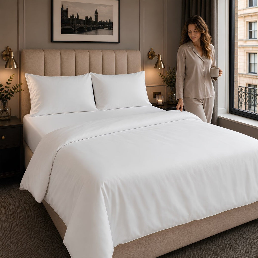 Ackly Bamboo - White Duvet Cover